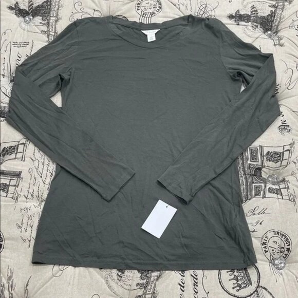 Caslon Charcoal Long Sleeve Top - Picture 1 of 6